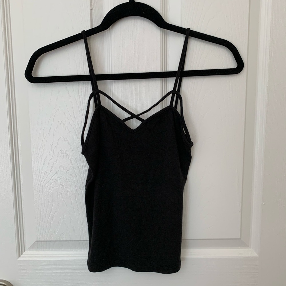 brandy melville strappy black tank